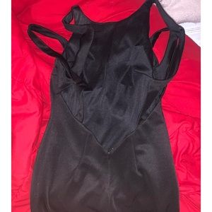 black tight fitting formal dress